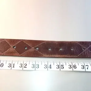 Vintage Unique Ivan Pattern Design Buckle Genuine Leather India Women Belt 34\